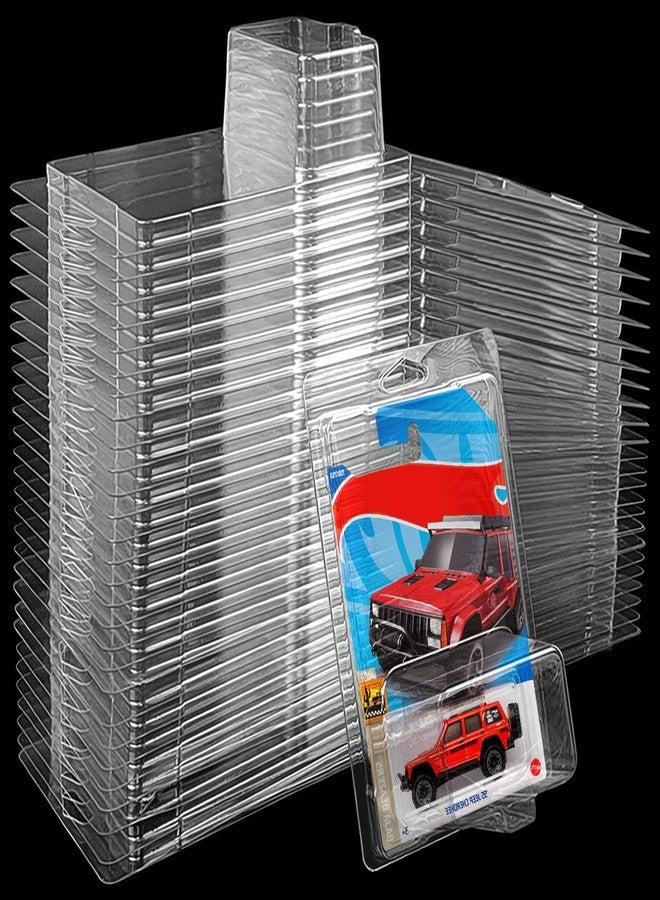 YEXEXINM 30 Pcs Clear Protector Cases Model Car Clamshell Cases Display Case Clear Protective Packs Car Blister Pack Covers Compatible with Hot-Wheels for Storage, 7.5 x 5 x 2 Inch - Image 1